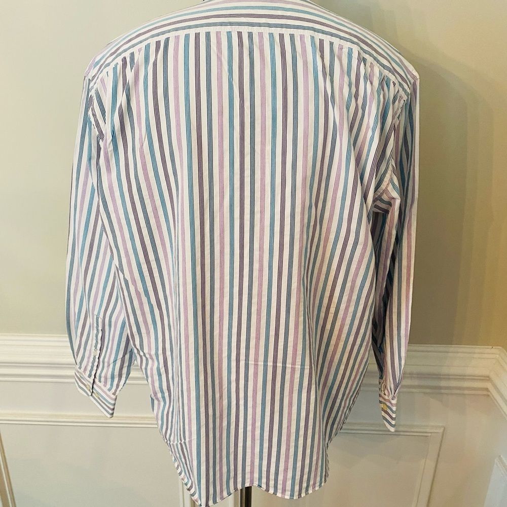 Alan Flusser Dress striped Shirt Button Down - Picture 11 of 14